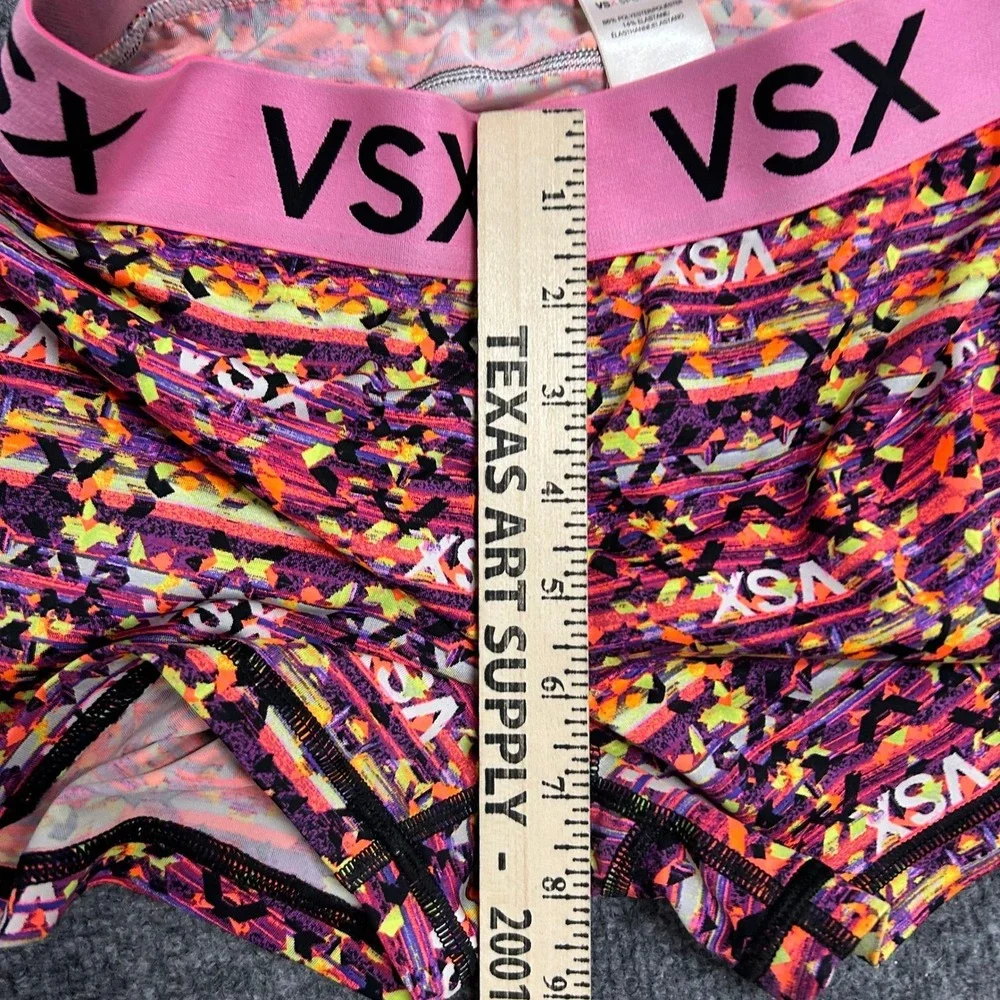 VSX Sport Shorts Womens Size S Multicolor Geometric Logo Print Athletic Running